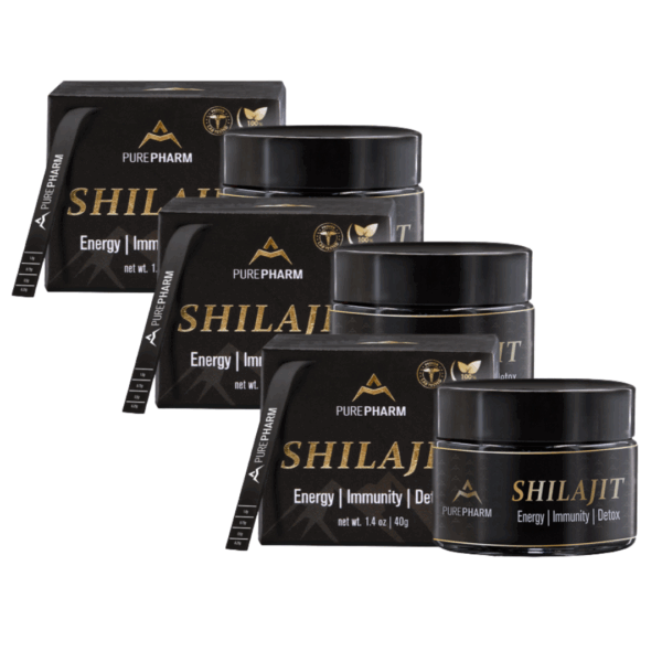 3x PurePharm Himalayan Shilajit Resin – 40g (100-Day Supply) Combo